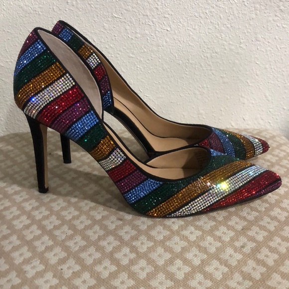 INC International Concepts Shoes - EUC INC Sparkly Colorful Heels Size 8